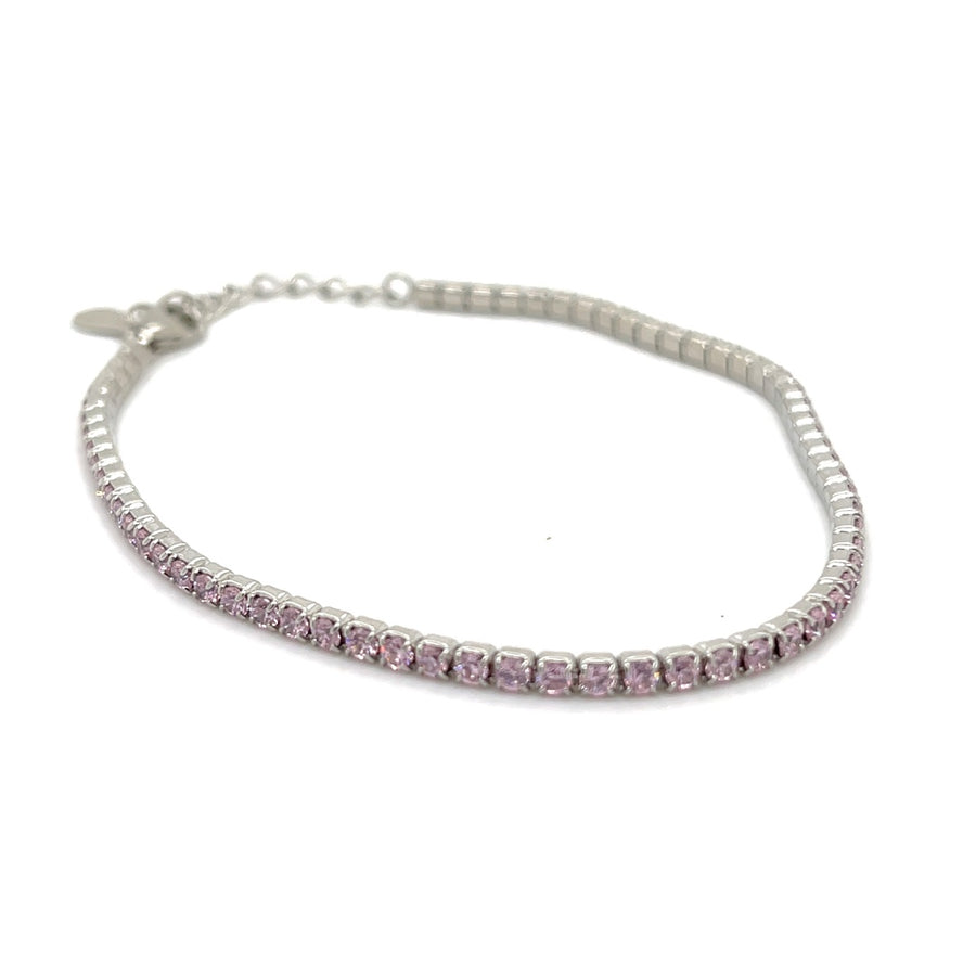 Pulsera Tennis Rose Silver