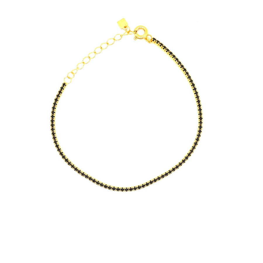 Pulsera Tennis Black Gold