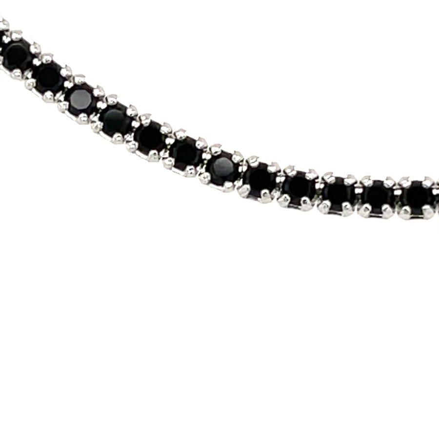 Collar Tennis Black Silver