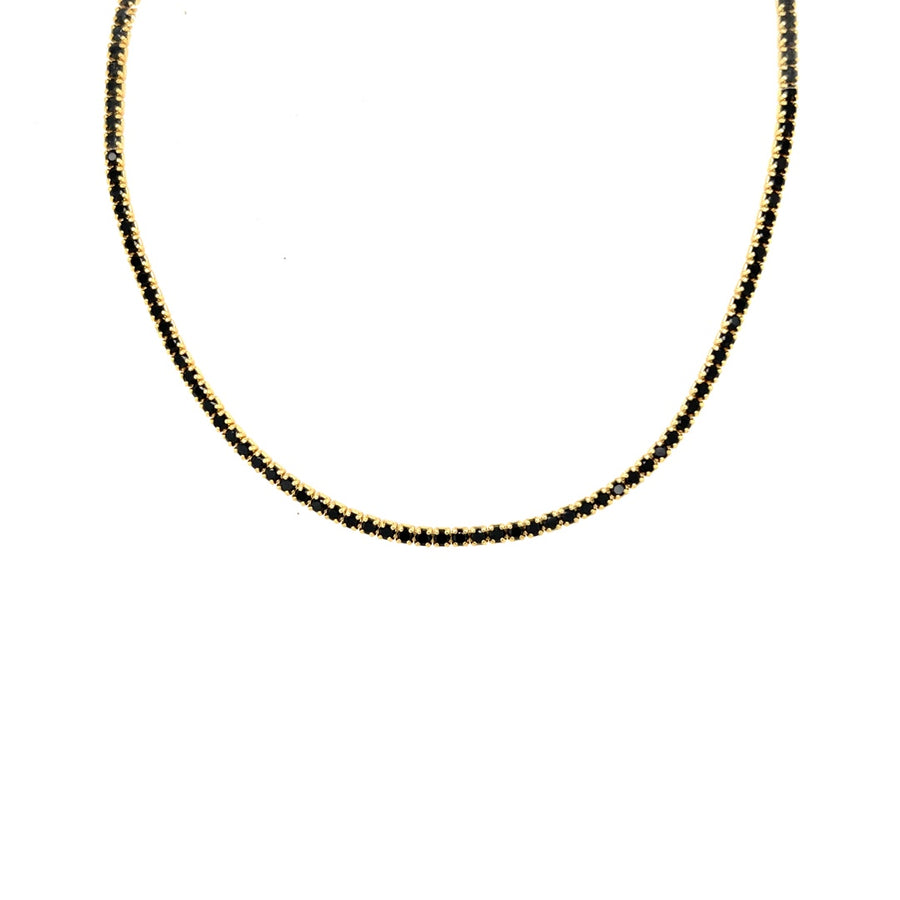 Collar Tennis Black Gold